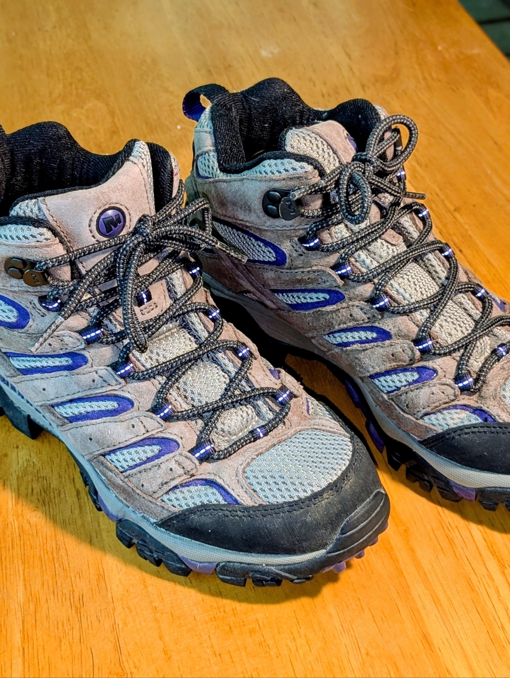 Merrell Moab 2 Vent Mid Hiking Boot Waterproof Vibrant Brown Purple Women's 8.5